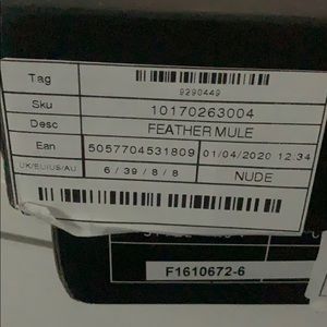 Misguided Nude Feather mules